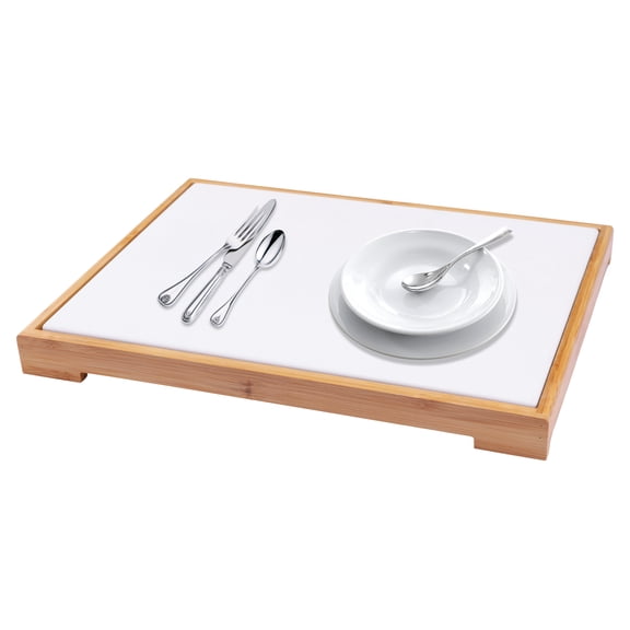 Unique Bargains Diatomaceous Stone Dish Drying Mat with Dish Drying Rack White