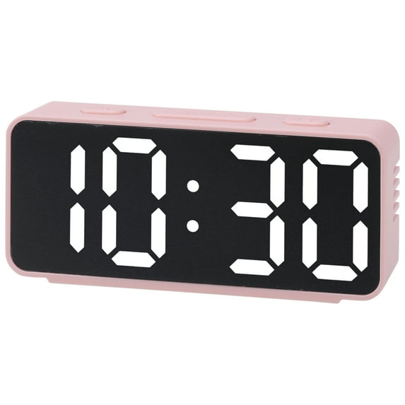 Unique Bargains Digital Alarm Clock for Bedroom Dorm Pink 5.1"L x 1.0"W x 2.2"H