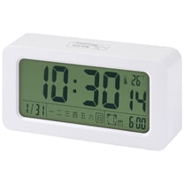 Unique Bargains Digital Alarm Clock with LED Display White 5.4"L x 1.4"W x 3.0"H