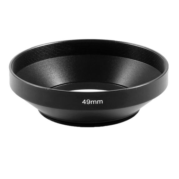 Unique Bargains Digital Camera Filter Screw-in Mount 49mm Aluminum Wide-Angle Lens Hood Shade