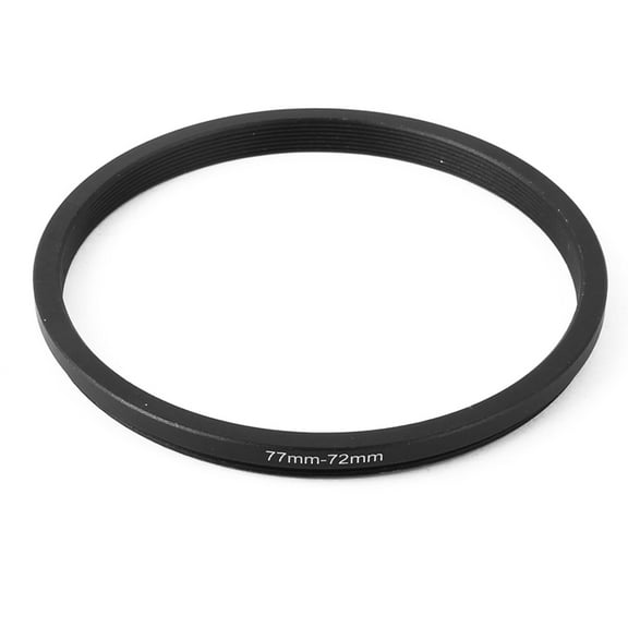 Unique Bargains Digital Camera Lens Step Down Black Ring 77-72mm Adaptor