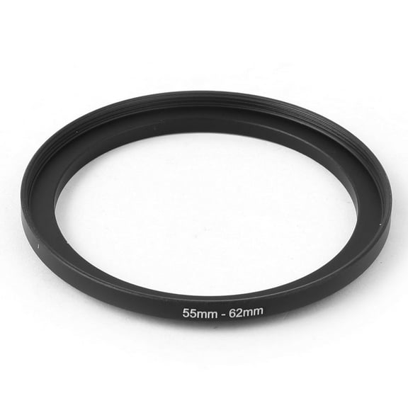 Unique Bargains Digital Camera Lens Step Up Ring 55mm-62mm Adaptor Black