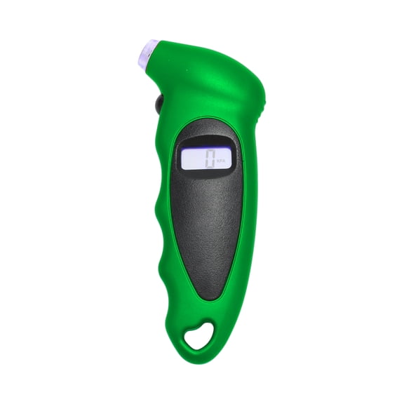 Unique Bargains Digital Display Tire Pressure Gauge 0-150psi Regular Air Pressure Gauges for Tires LED Lights Battery Green 1 Pc