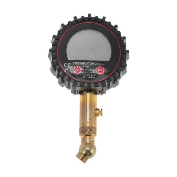 Unique Bargains Digital Display Tire Pressure Gauge 3-200PSI Regular Air Pressure Gauges for Tires Black 1 Pcs