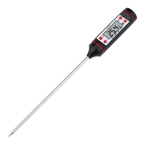 Unique Bargains Digital Instant Read Food Thermometer Black 8.9 Inch