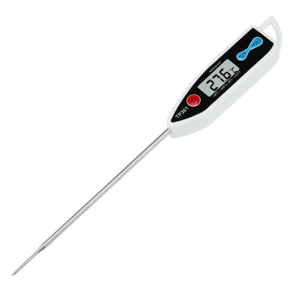 Unique Bargains Digital Instant Read Food Thermometer White 9.0x1 Inch