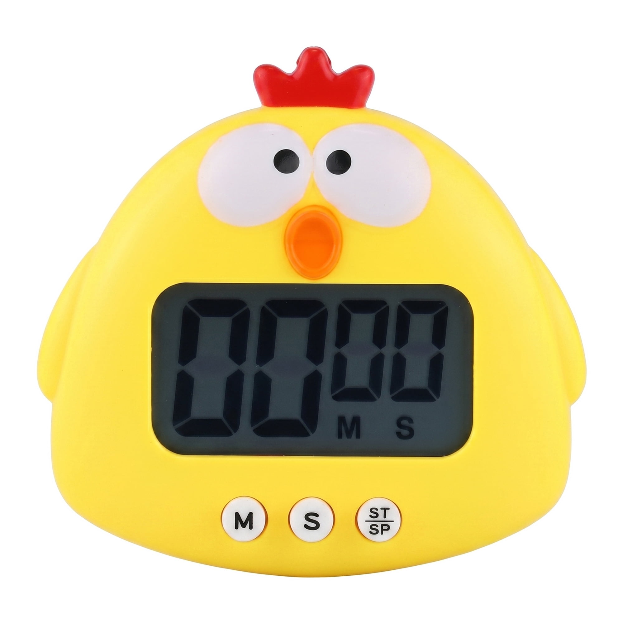 Unique Bargains Digital Kitchen Timer with Loud Alarm and Magnetic Backing Yellow Chick