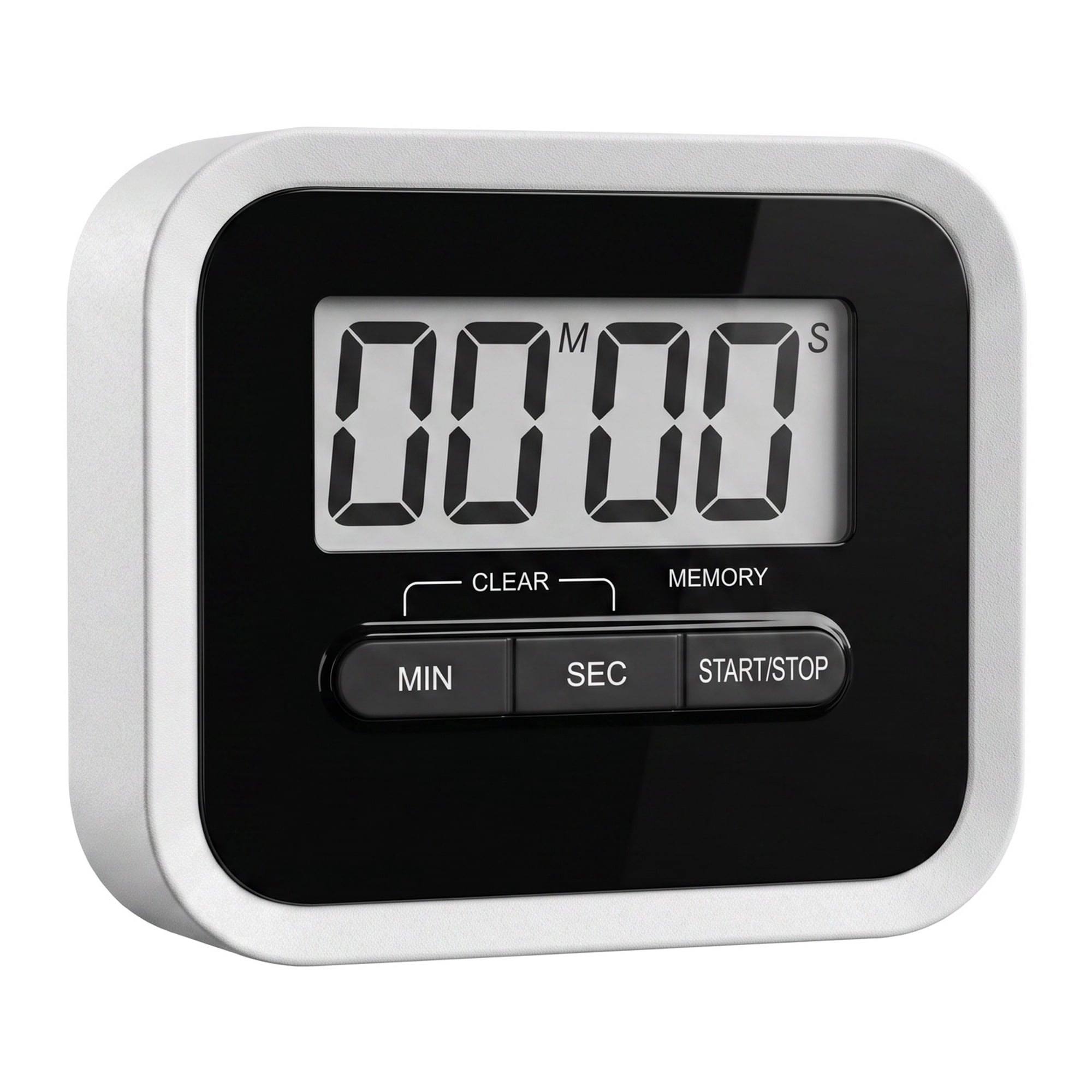 Unique Bargains Digital Loud Alarm Magnetic Backing Home Timer Black
