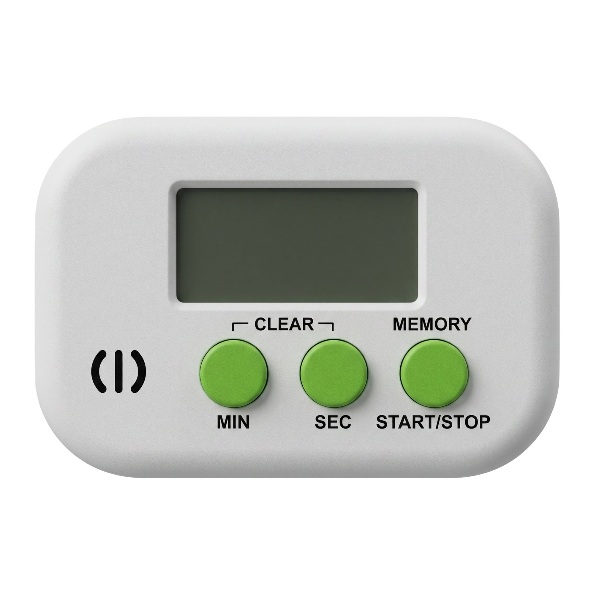 Unique Bargains Digital Loud Alarm Magnetic Backing Timer for Learning White-green