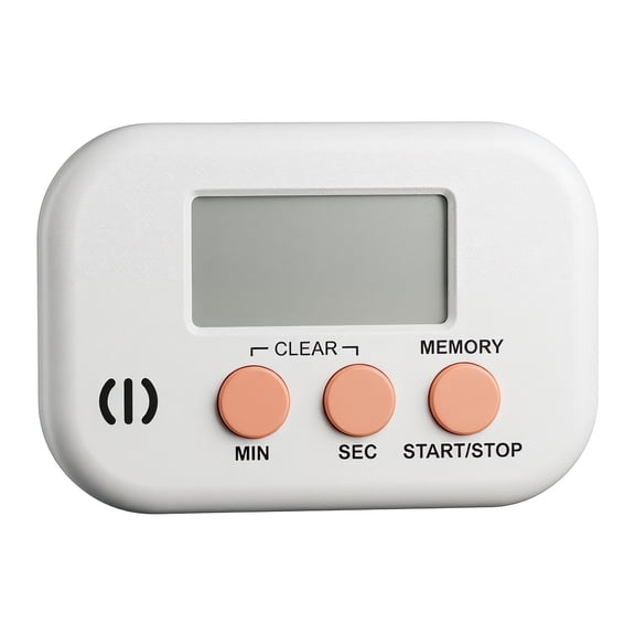 Unique Bargains Digital Loud Alarm Magnetic Backing Timer for Learning White-pink