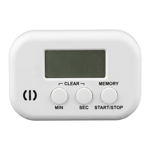 Unique Bargains Digital Loud Alarm Magnetic Backing Timer for Learning White