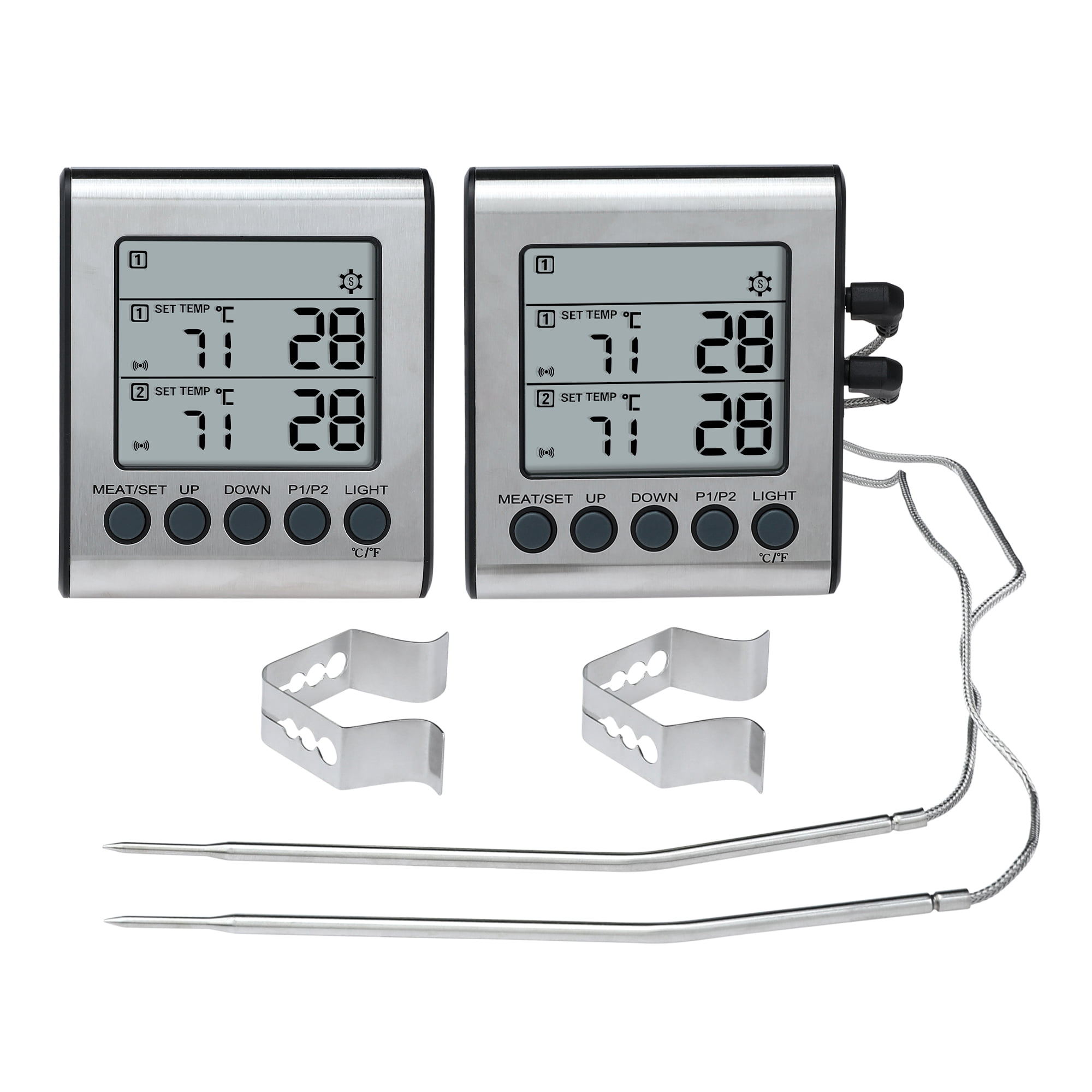 Unique Bargains Digital Meat Instant Read Cooking Thermometer Dual Probe
