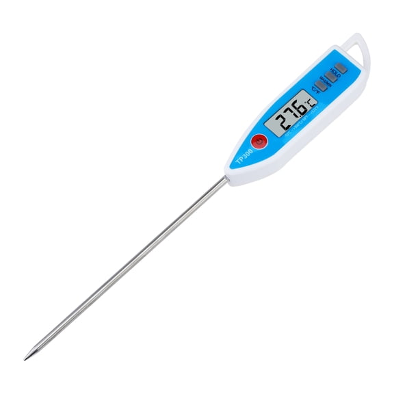 Unique Bargains Digital Meat Thermometer Instant Read Cooking Thermometer White/Blue
