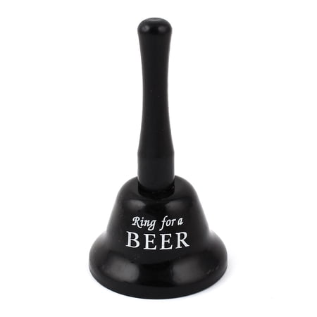Unique Bargains Dinner Field Black Metal Plastic Handle Handbell Hand Held Call Bell