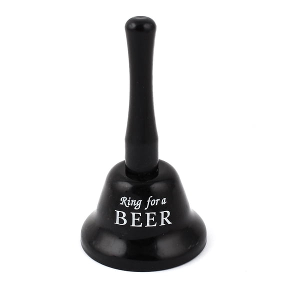 Unique Bargains Dinner Field Black Metal Plastic Handle Handbell Hand Held Call Bell