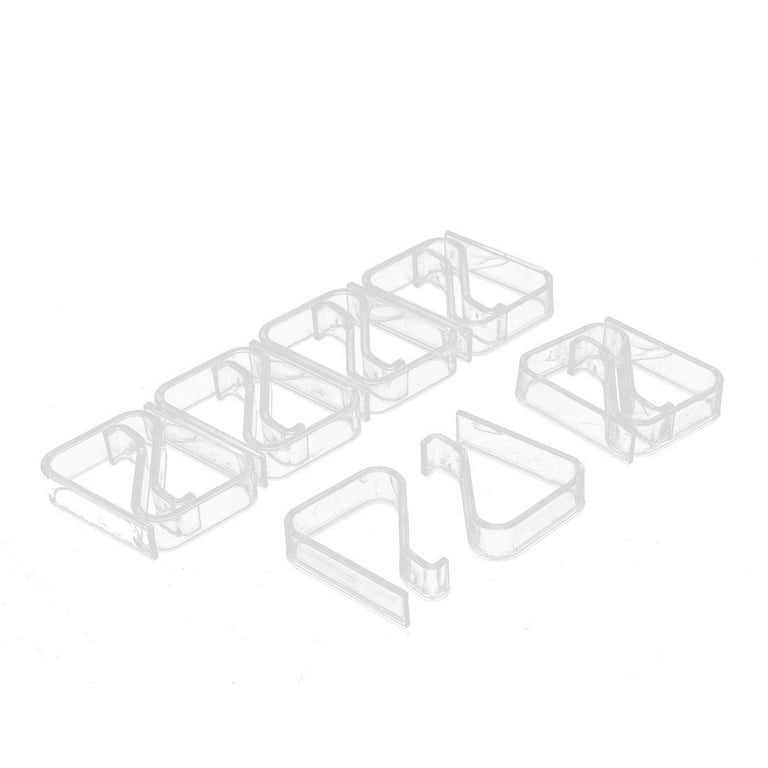 Unique Bargains Plastic Table Cloth Fasteners, Clear Clip Clamp 