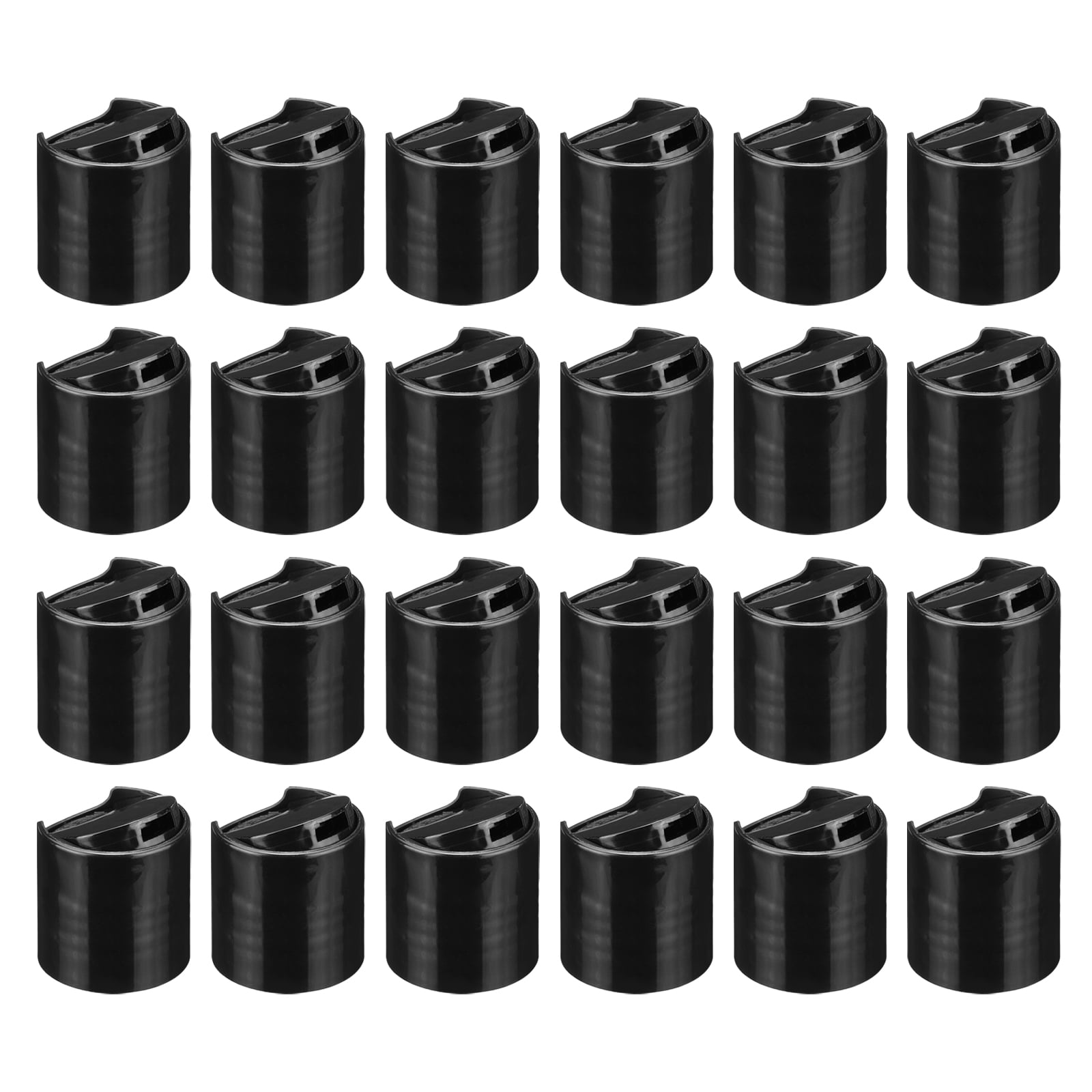 Unique Bargains Disc Top Caps Press Cap for Lotion Shampoo Containers Black White 12Pcs