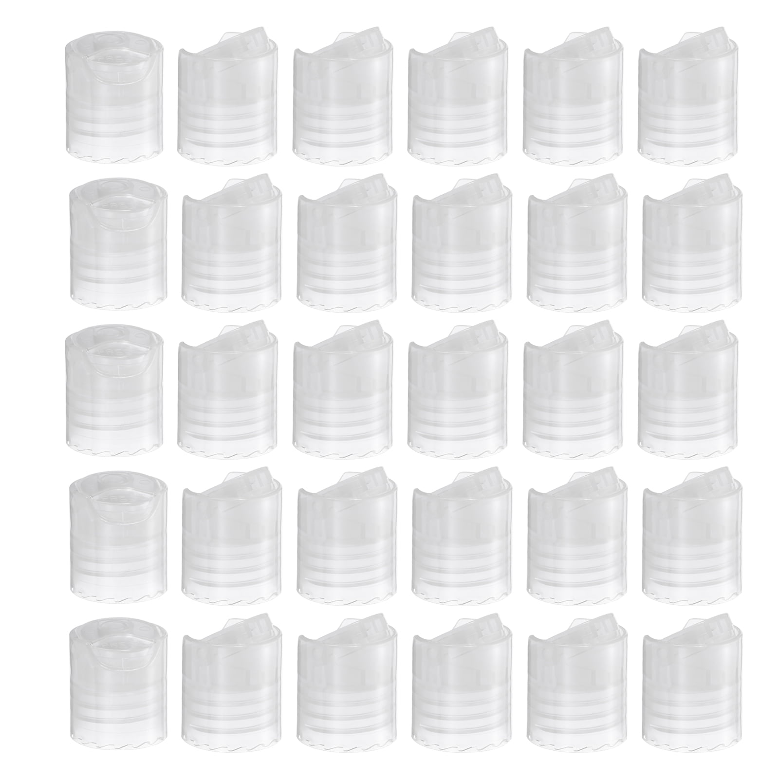 Unique Bargains Disc Top Caps Replacement Press Caps Lids for Squeeze Bottles 20/410 Clear