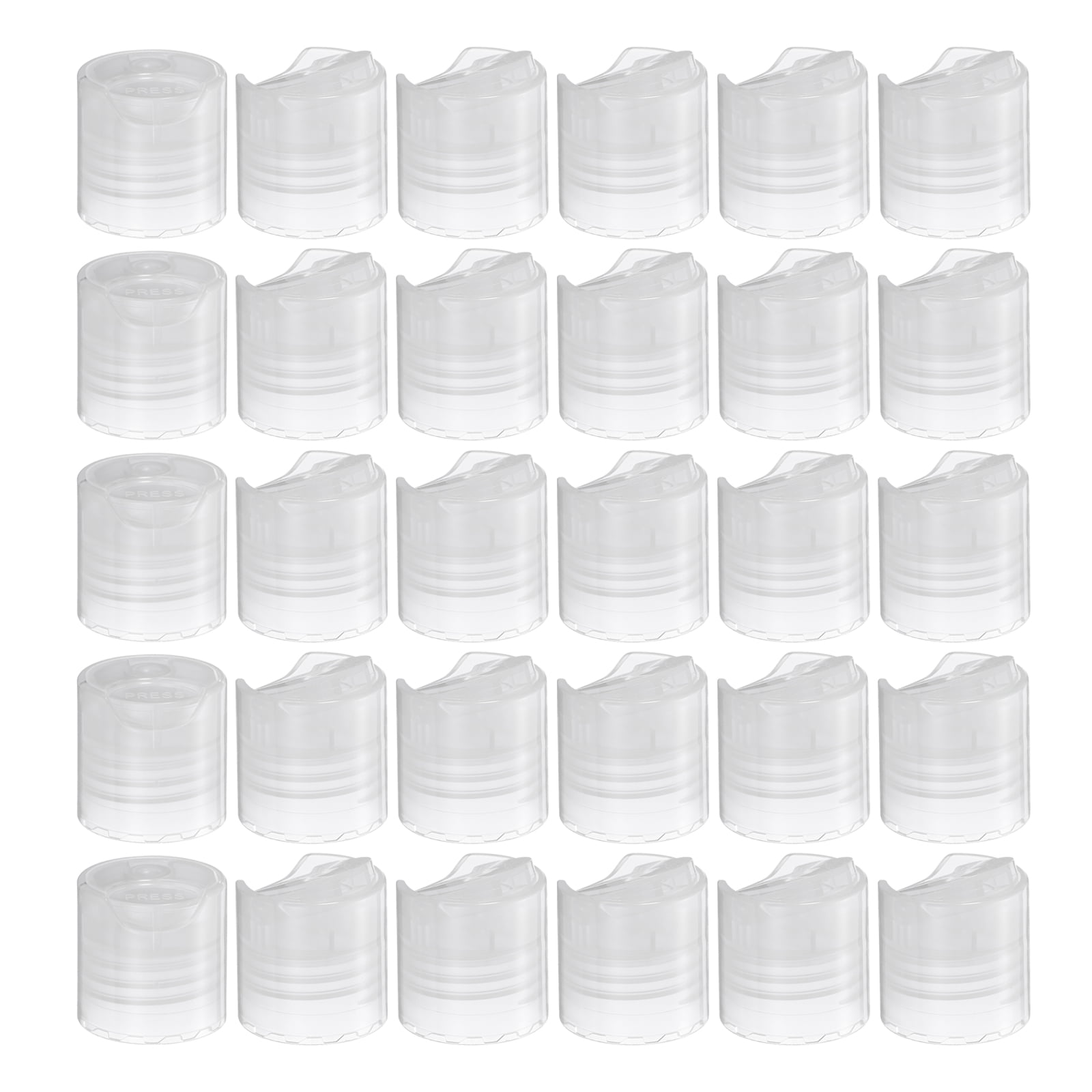 Unique Bargains Disc Top Caps Replacement Press Caps Lids for Squeeze Bottles 24/410 Clear