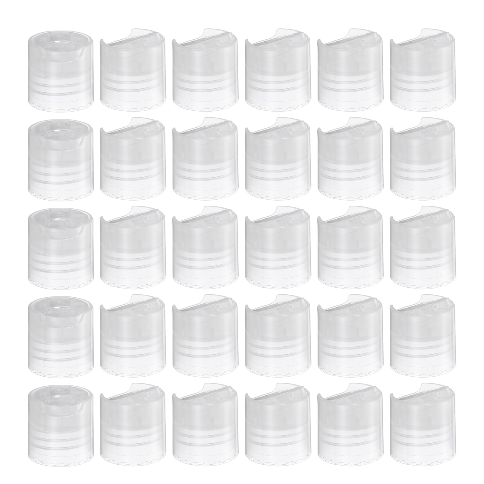Unique Bargains Disc Top Caps Replacement Press Caps Lids for Squeeze Bottles 28/410 Clear