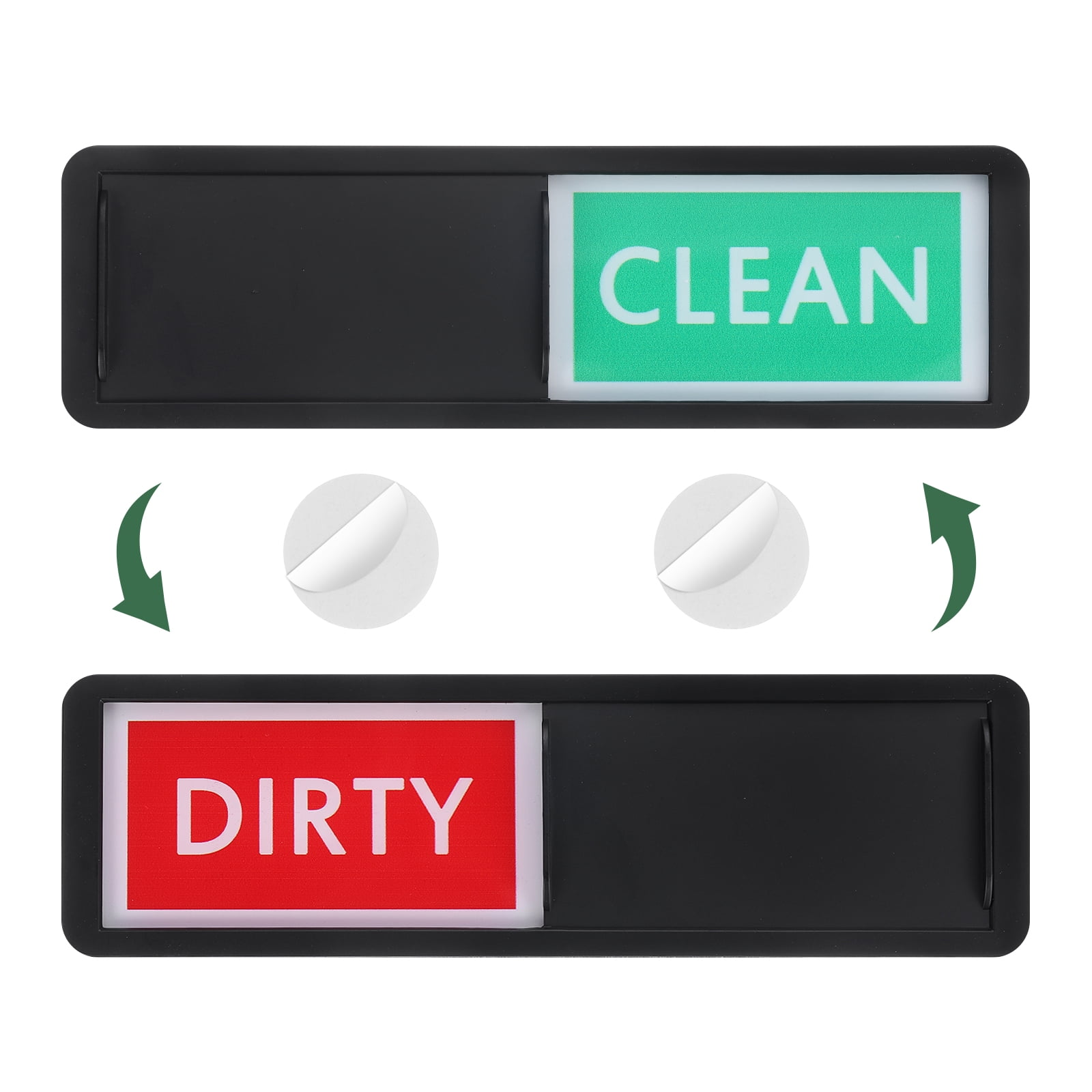 Unique Bargains Dishwasher Magnet Clean Dirty Sign Black