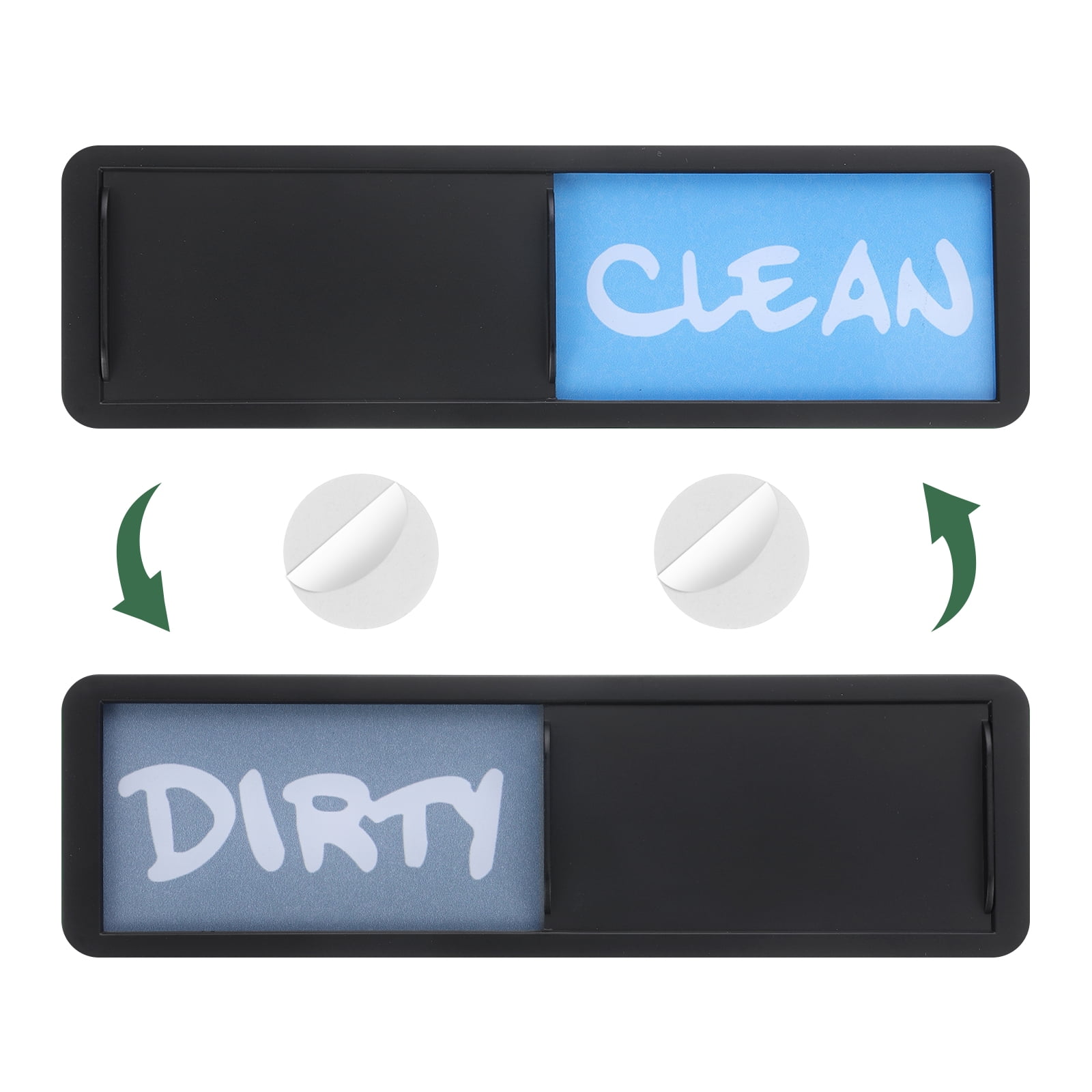 Unique Bargains Dishwasher Magnet Clean Dirty Sign Blue/Gray Sign Black