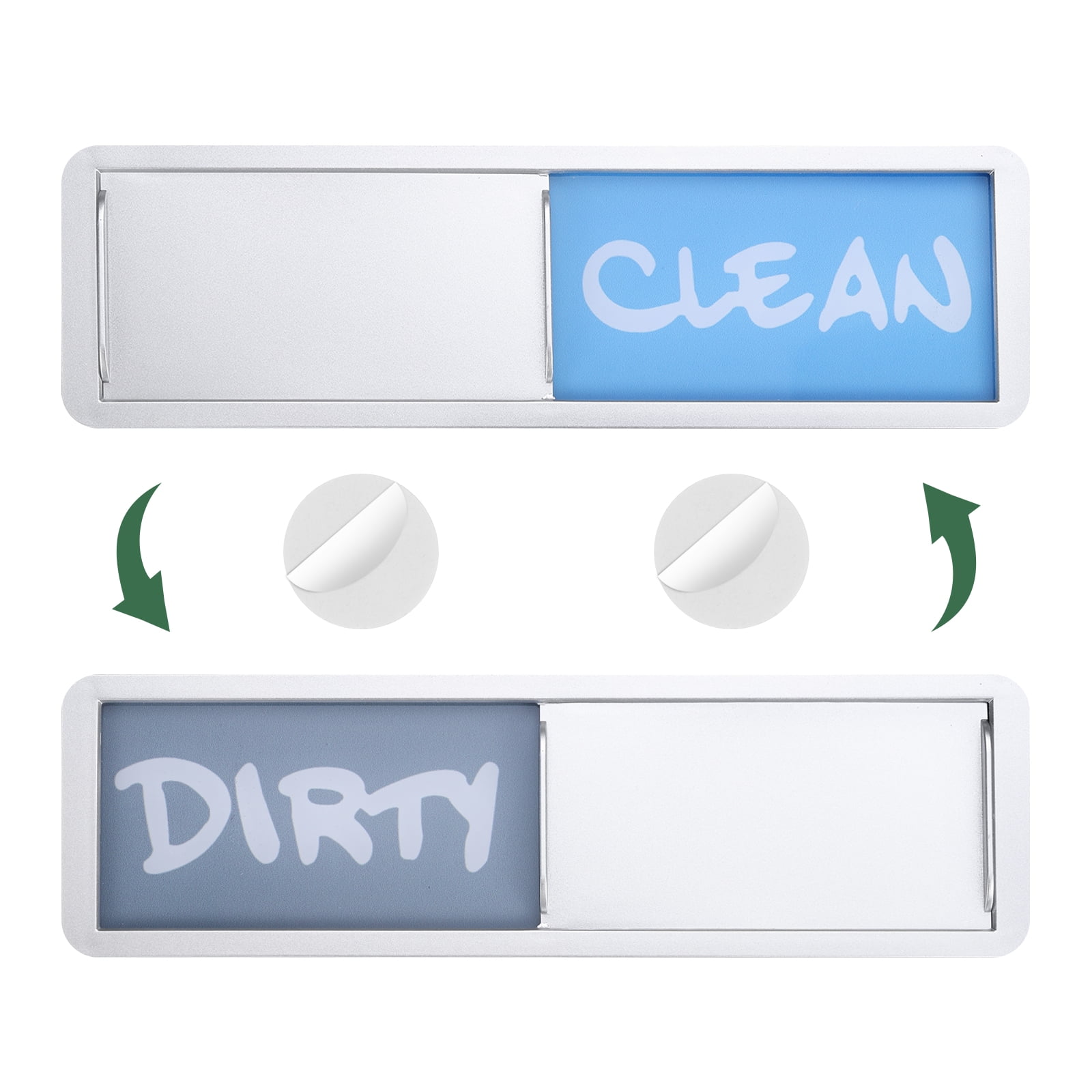 Unique Bargains Dishwasher Magnet Clean Dirty Sign Blue/Gray Sign Silver