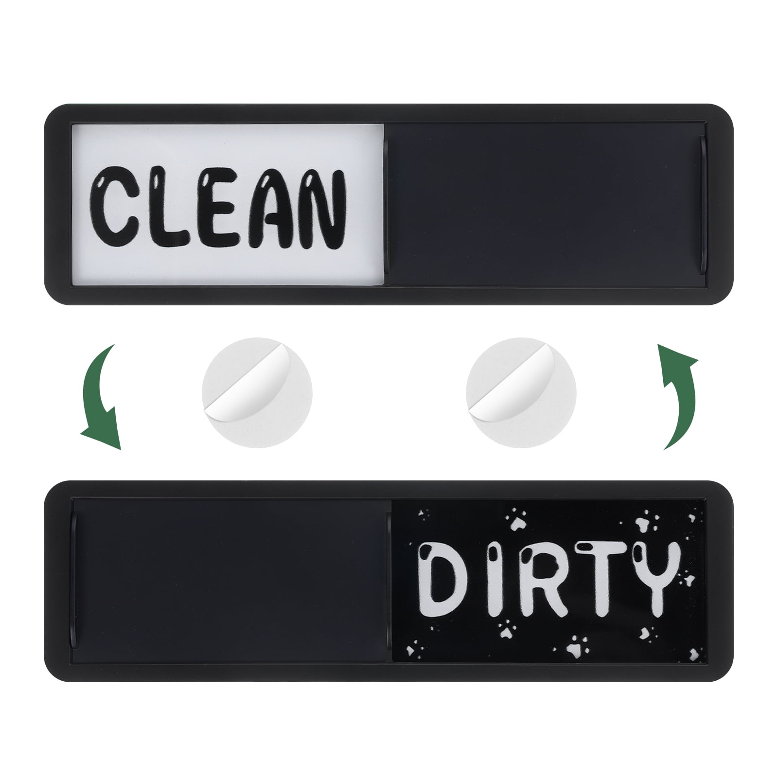 Unique Bargains Dishwasher Magnet Clean Dirty Sign Cat Claw Sign Black