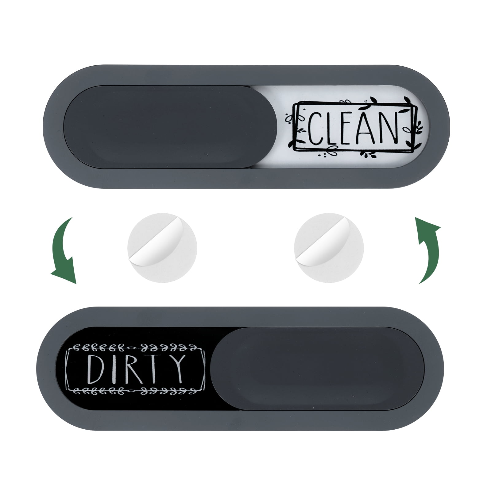 Unique Bargains Dishwasher Magnet Clean Dirty Sign Kitchen Home Decor Use Gray