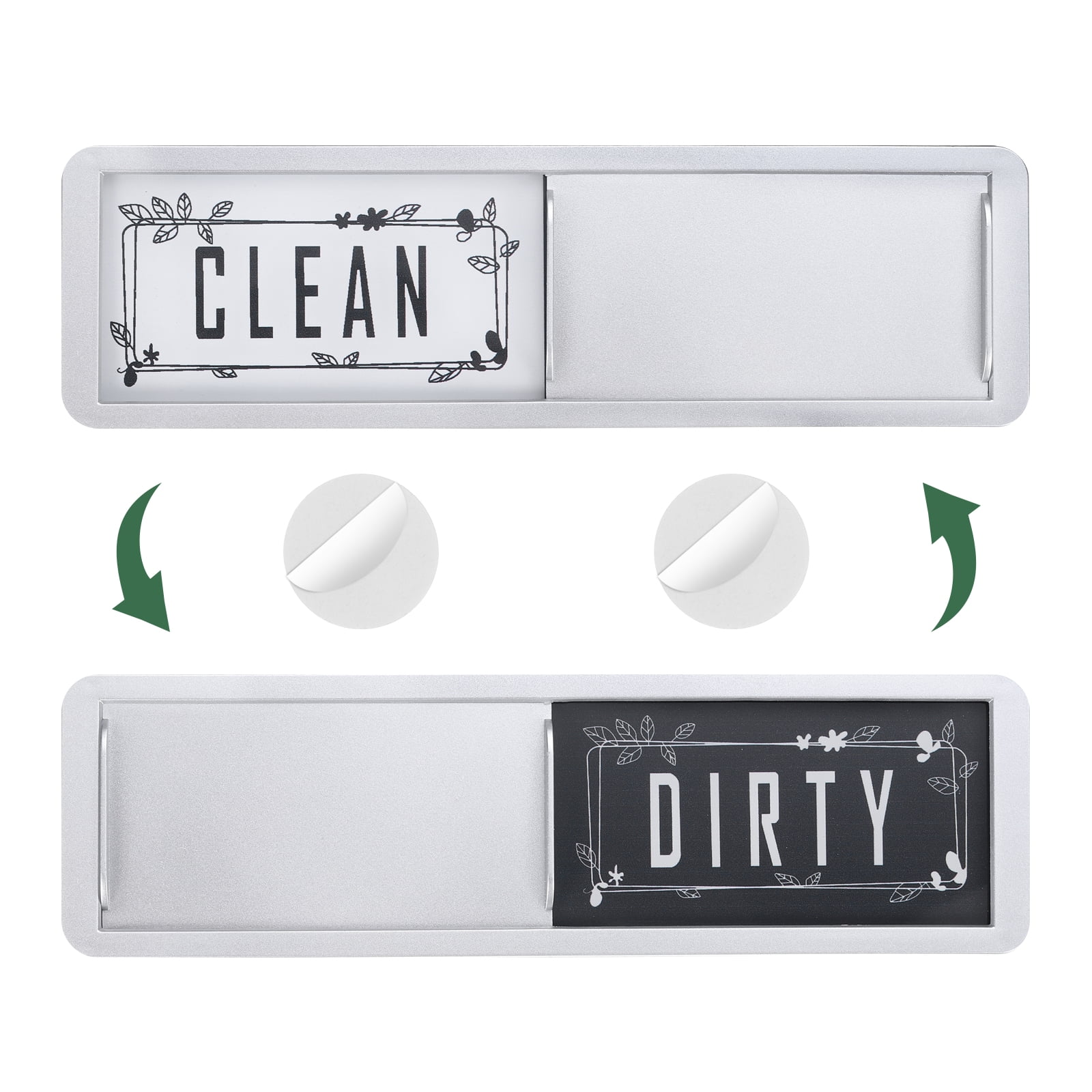 Unique Bargains Dishwasher Magnet Clean Dirty Sign Kitchen Restaurant Use Leaf Sign