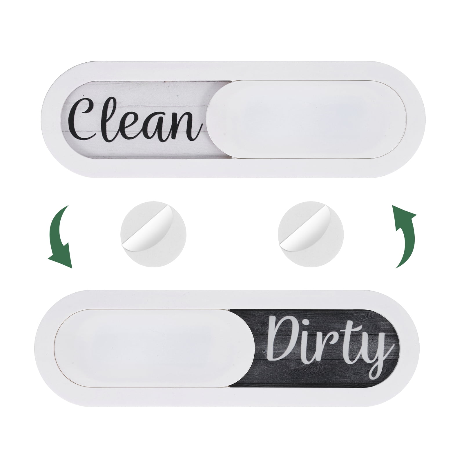 Unique Bargains Dishwasher Magnet Clean Dirty Sign Oval Kitchen Home Decor White