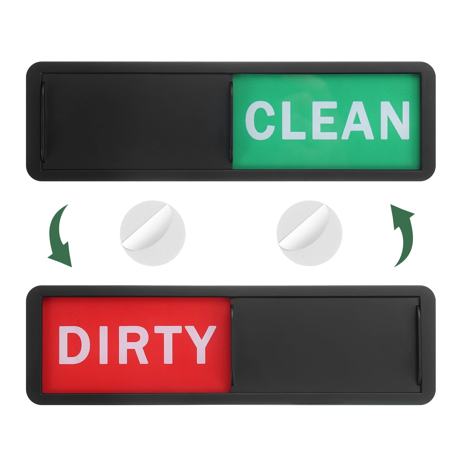 Unique Bargains Dishwasher Magnet Clean Dirty Sign Red/Green Sign Black