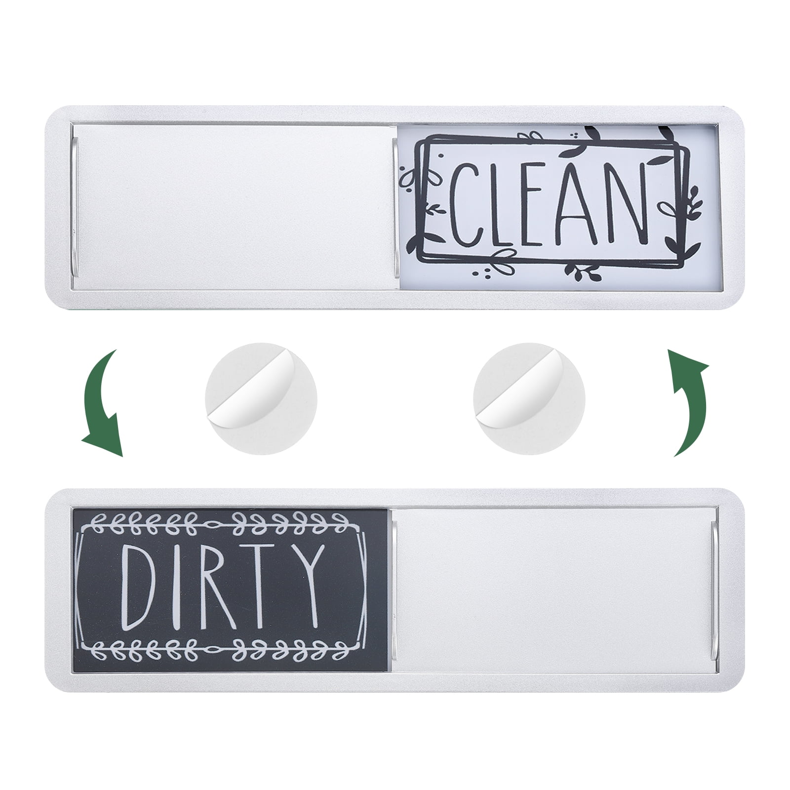 Unique Bargains Dishwasher Magnet Clean Dirty Sign for Kitchen Restaurant Black/White