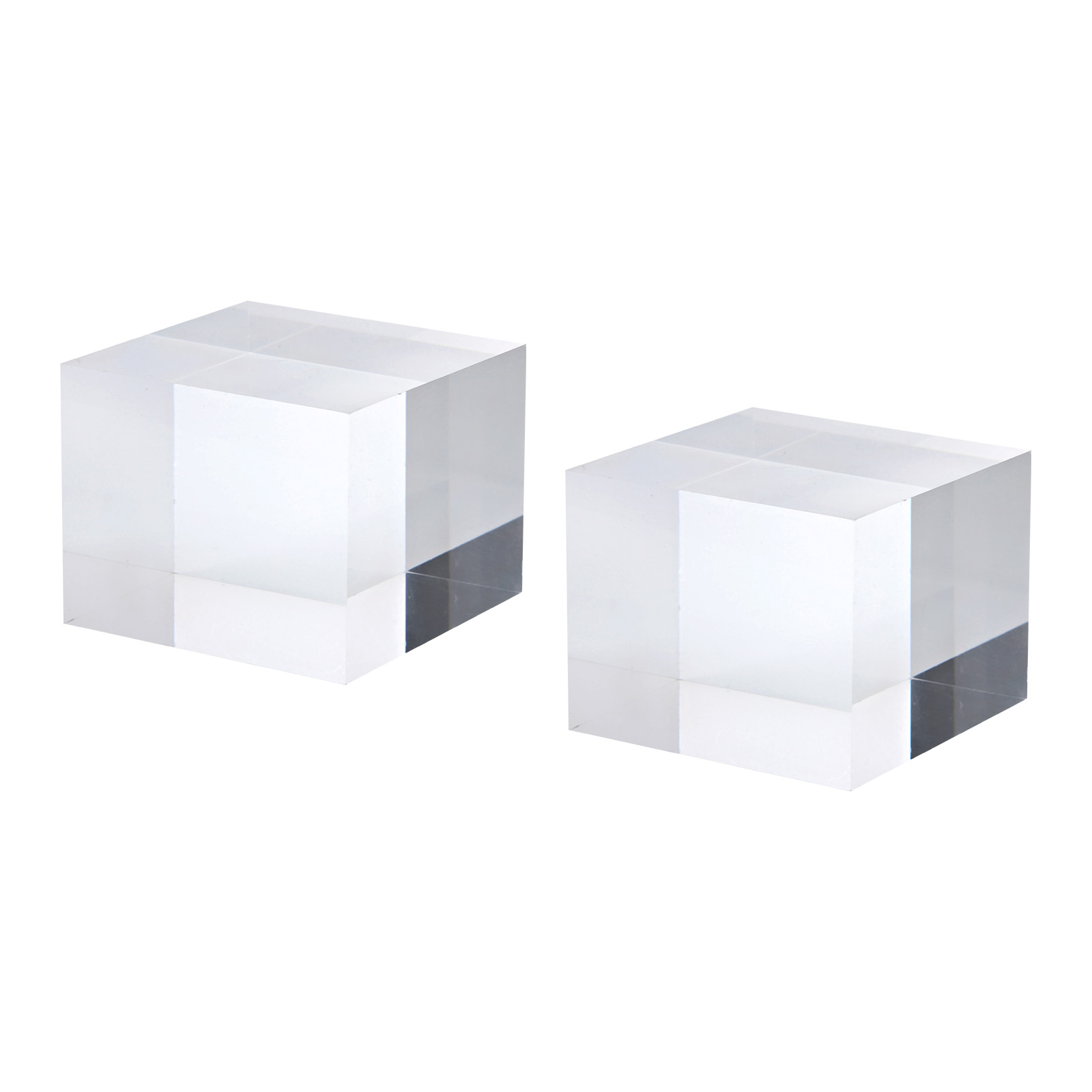 Unique Bargains Display Riser Acrylic Cube Stand Showcase Ring Holder 2"x2"x1.5" 2Pcs