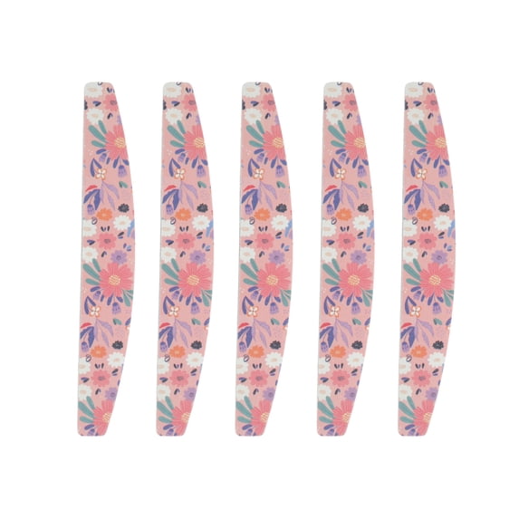 Unique Bargains Ditsy Floral Nail Files 5 Pcs Colorful