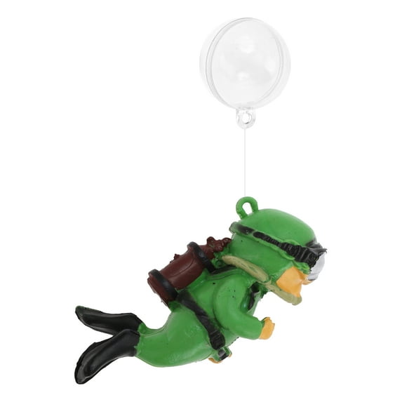 Unique Bargains Diver Aquarium Decorations Floating Diver Fish Tank Decorations Fun Floating Fish Decor Green 1 Set