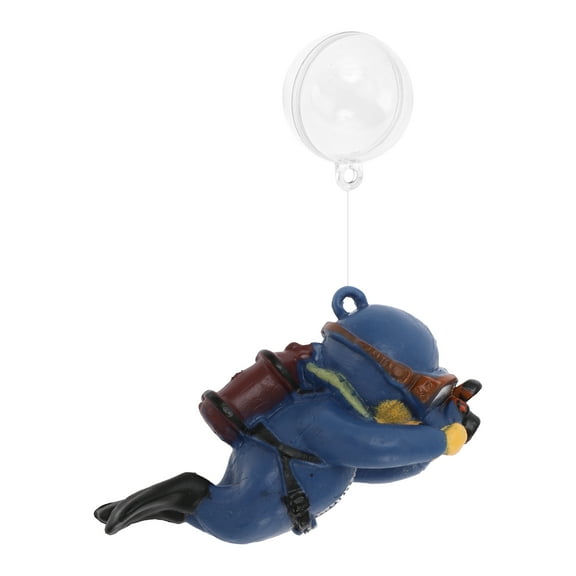 Unique Bargains Diver Aquarium Decorations Floating Diver Fish Tank Decorations Fun Floating Fish Decorations Blue 1 Set