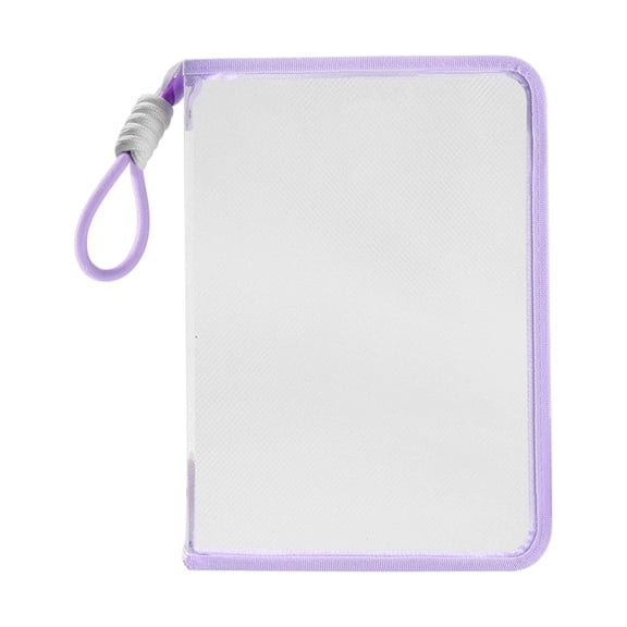 Unique Bargains Document Bag Zipper Tote PP for Organization A4 Purple without Clipboard
