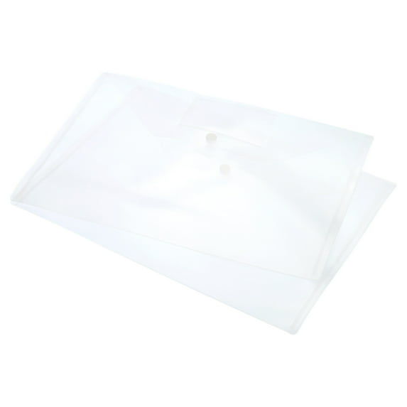 Unique Bargains Documents Envelopes Folder with Snap Closure File Folder Clear