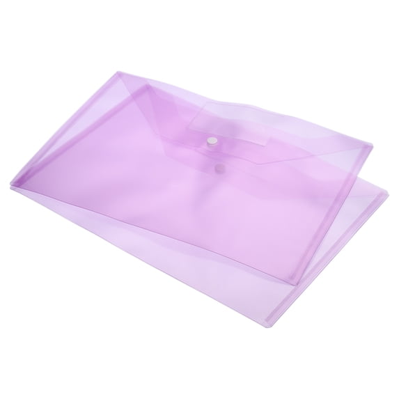 Unique Bargains Documents Envelopes Folder with Snap Closure File Folder Purple