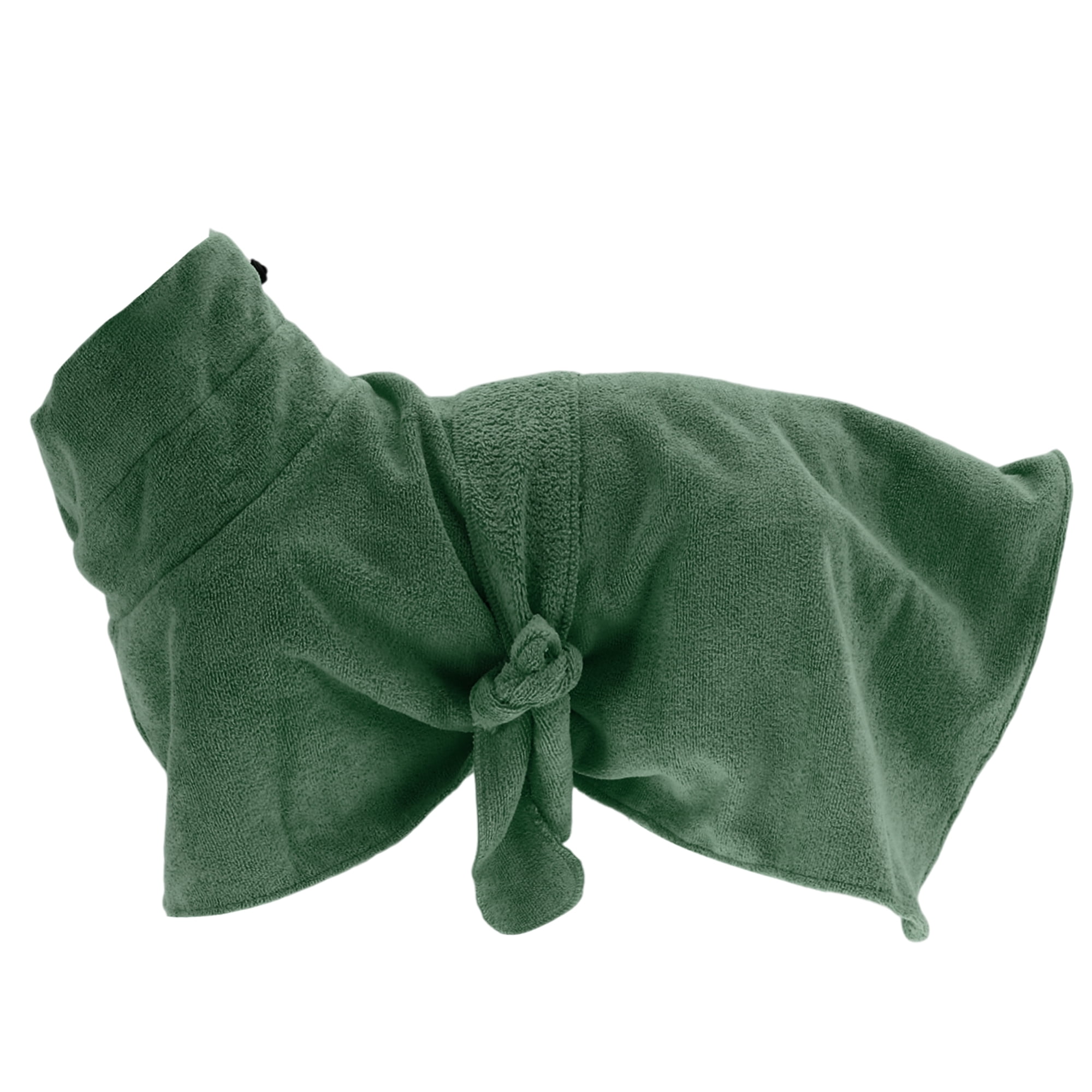 Unique Bargains Dog Bathrobe Adjustable Soft Towel for Cats and Dogs L Green