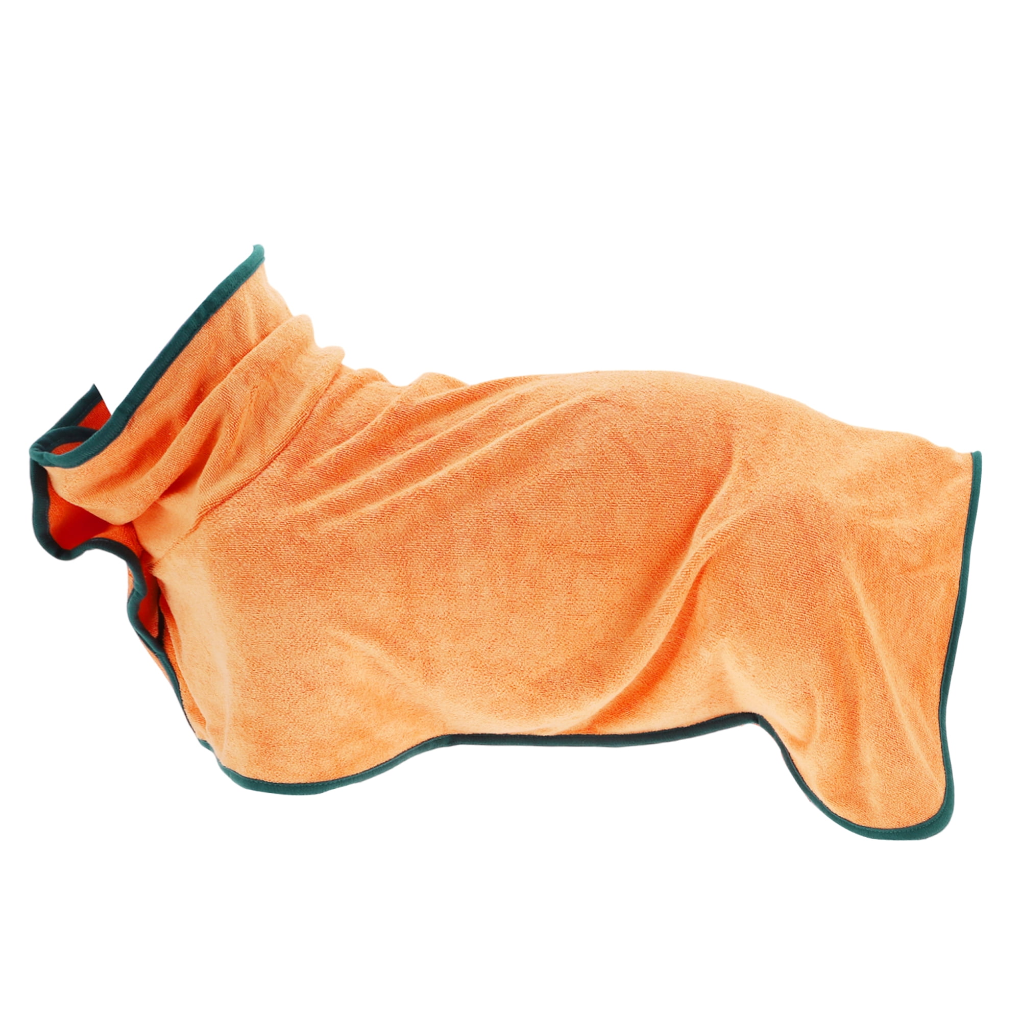 Unique Bargains Dog Bathrobe Soft Pet Towel Absorbent Coat for Cats and Dogs M Orange