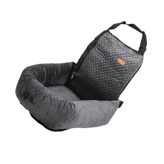 Unique Bargains Dog Car Seat Booster Seat Adjustable Straps for Medium Small Sized Puppy Cat Pets Non Slip Bottom Gray