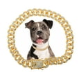thumbnail image 1 of Unique Bargains Dog Chain Durable Rhinestone Dog Necklace Cuban Link Dog Collar Pet Dog Collar Jewelry Accessories 10" Gold Tone, 1 of 7