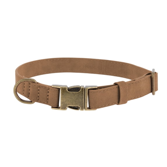 Unique Bargains Dog Collar Soft PU Durable Heavy Duty Dog Collar with Quick Release Metal Buckle Puppy Collar Adjustable Collar for Dogs Large Brown