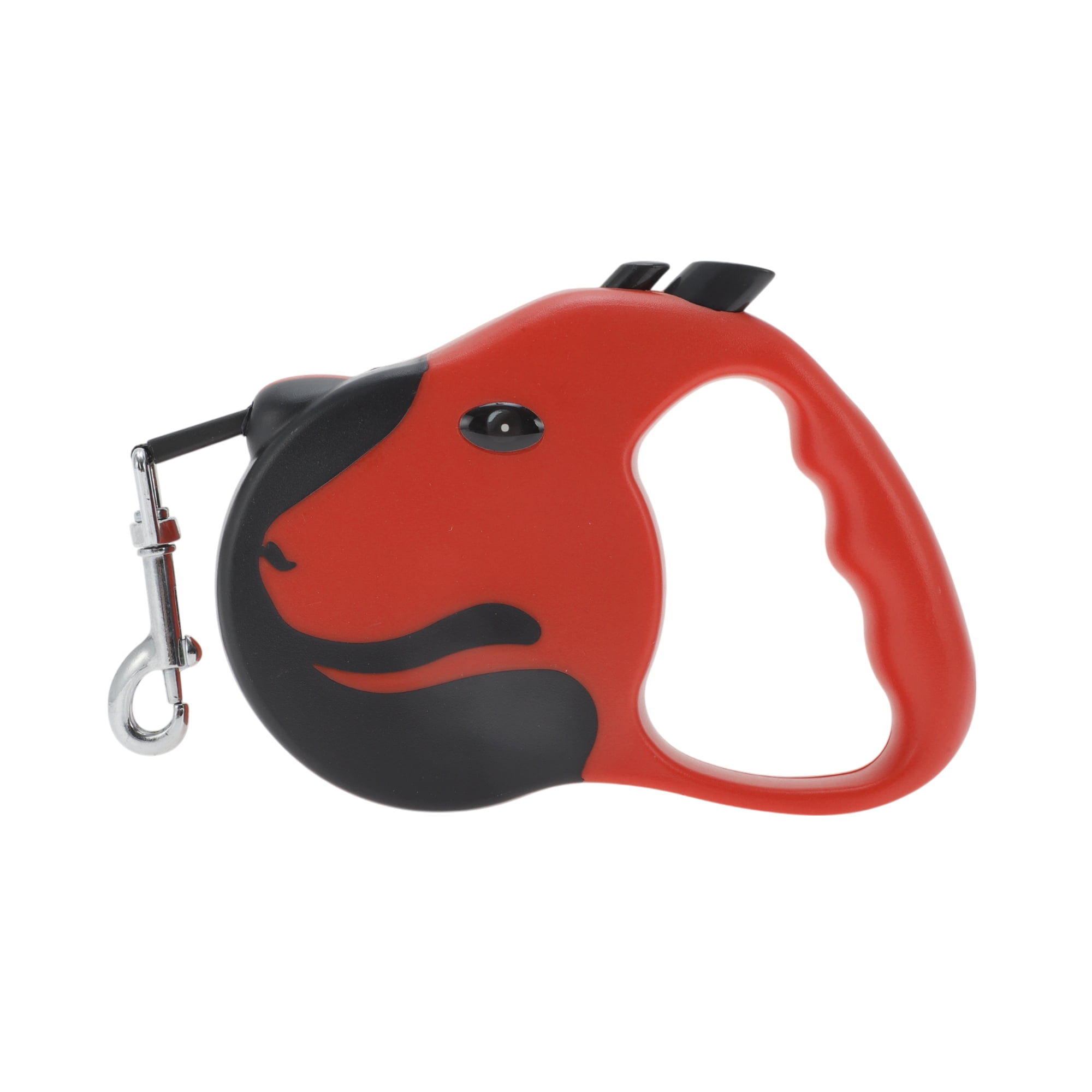 Unique Bargains Dog Face Pet Leash for Dogs and Puppies Soft Handle Red 16.4ft