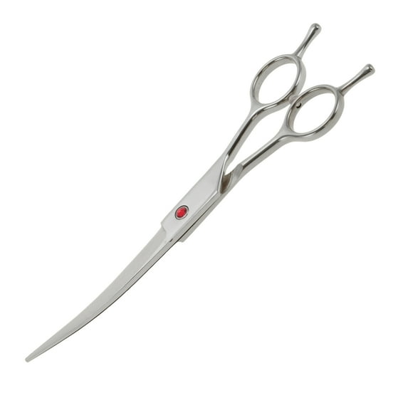 Unique Bargains Dog Grooming Scissors Ergonomic Handle Silver Tone
