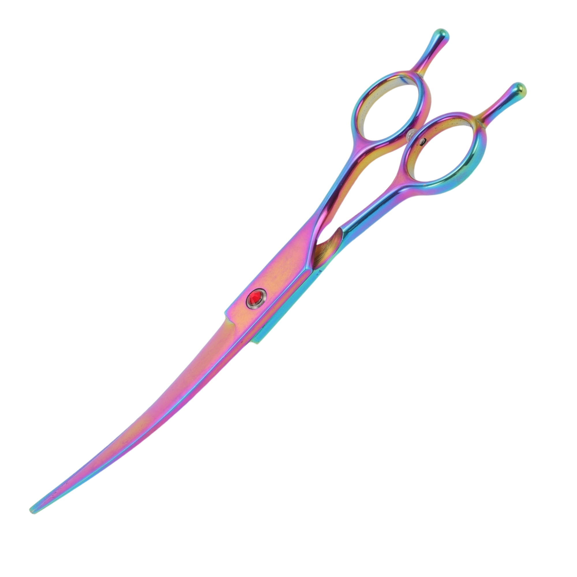 Unique Bargains Dog Grooming Scissors Steel Curved Shears 7.5in Assorted Color