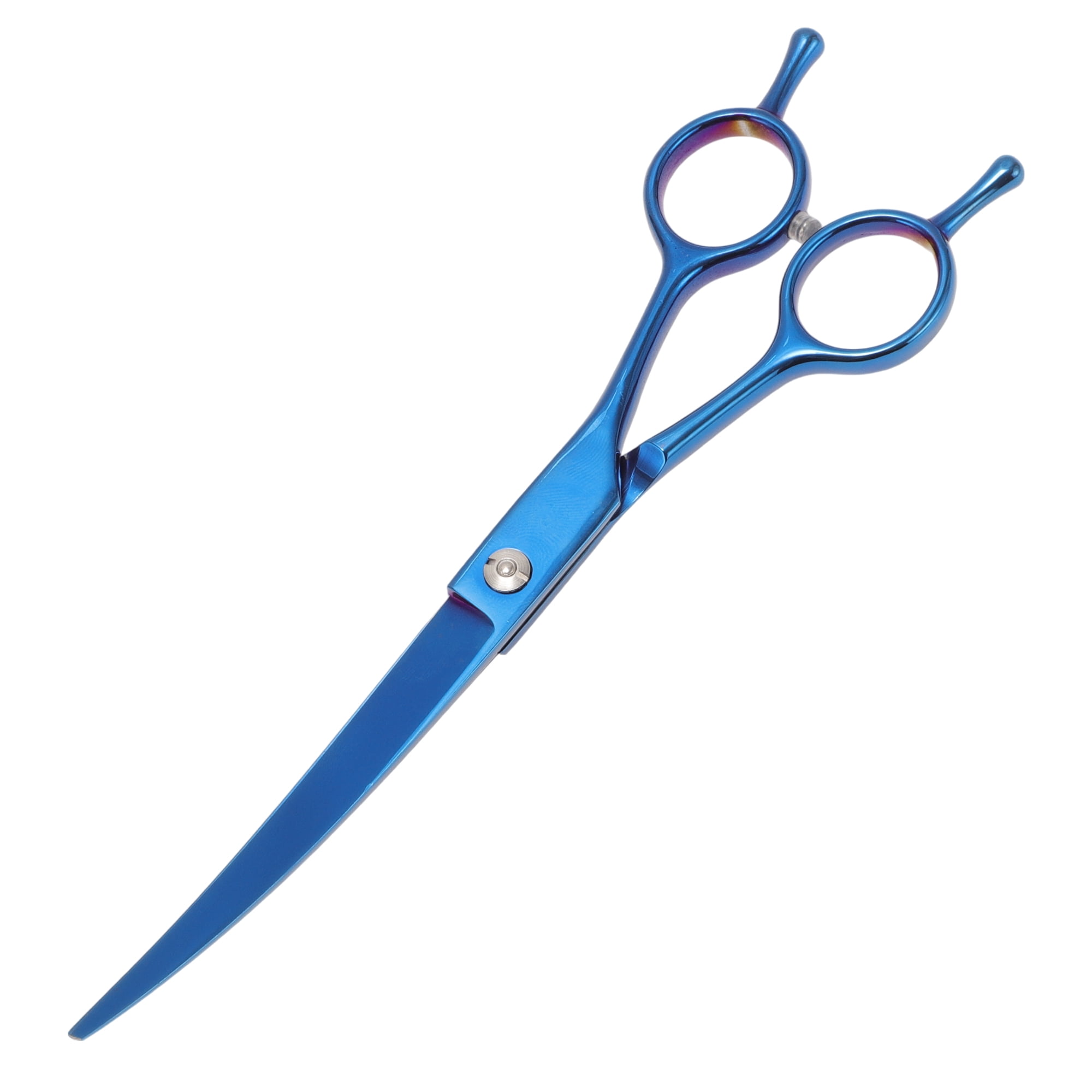 Unique Bargains Dog Grooming Scissors with Curved Design Blue