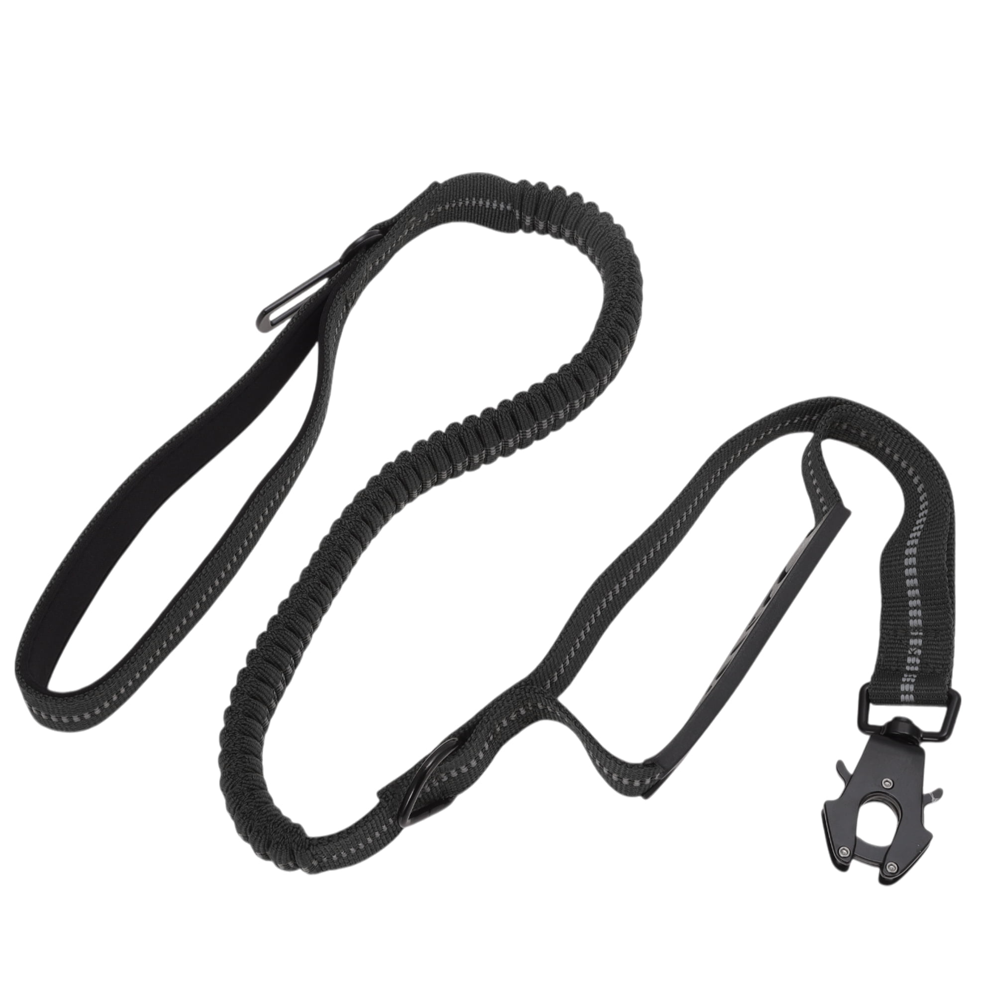 Unique Bargains Dog Leash Absorbing Padded Handle Heavy Duty Reflective Black